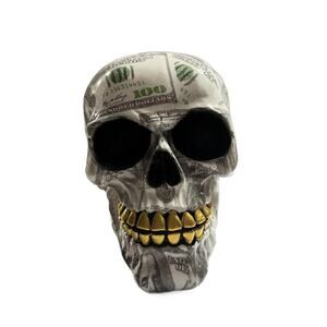 Decorative Skull Day of Dead 100 Dollar Bill Money Halloween Skull
